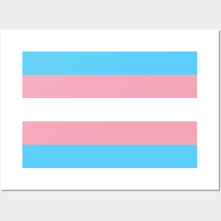 Seamless Repeating Transgender Pride Flag Pattern Posters and Art